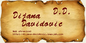 Dijana Davidović vizit kartica